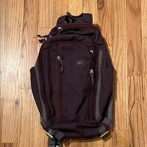 REI Sling Backpack - Deep Burgundy and Gray